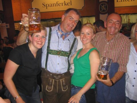 Jacqui with Old German Men Jacqui with Old German Men